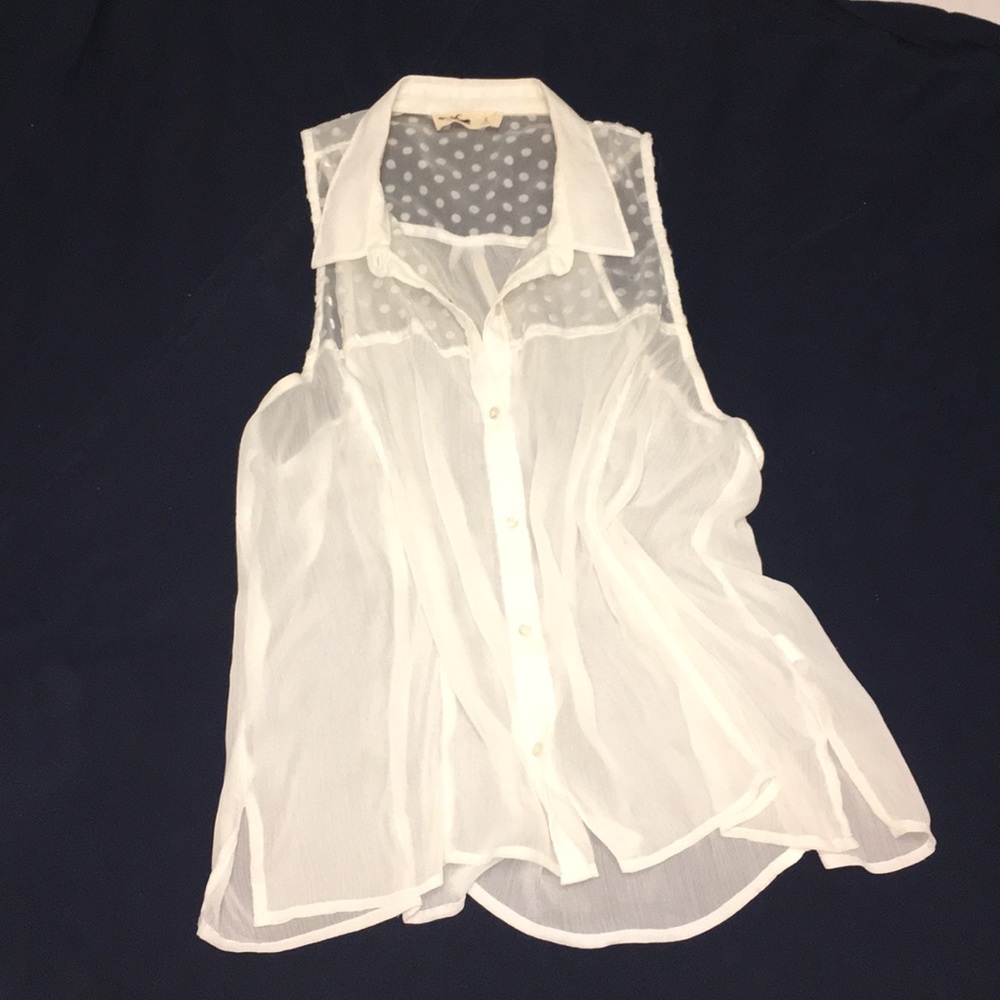 Cute white sheer blouse